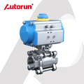 3-Piece Stainless Steel Ball Valve with Pneumatic Actuator: Auto-Run System1