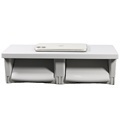 Double Roll Toilet Paper Holder with Paper Towel Dispenser and Telephone Rack - Hotel Bathroom Plastic Dispenser1