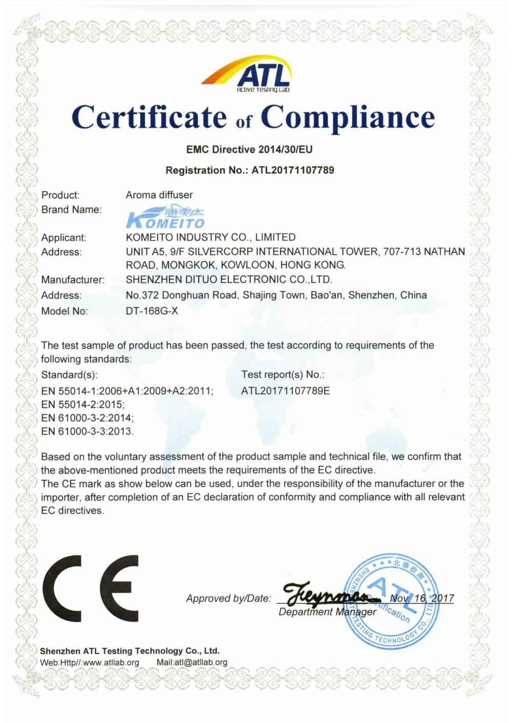 Certificate of Compliance