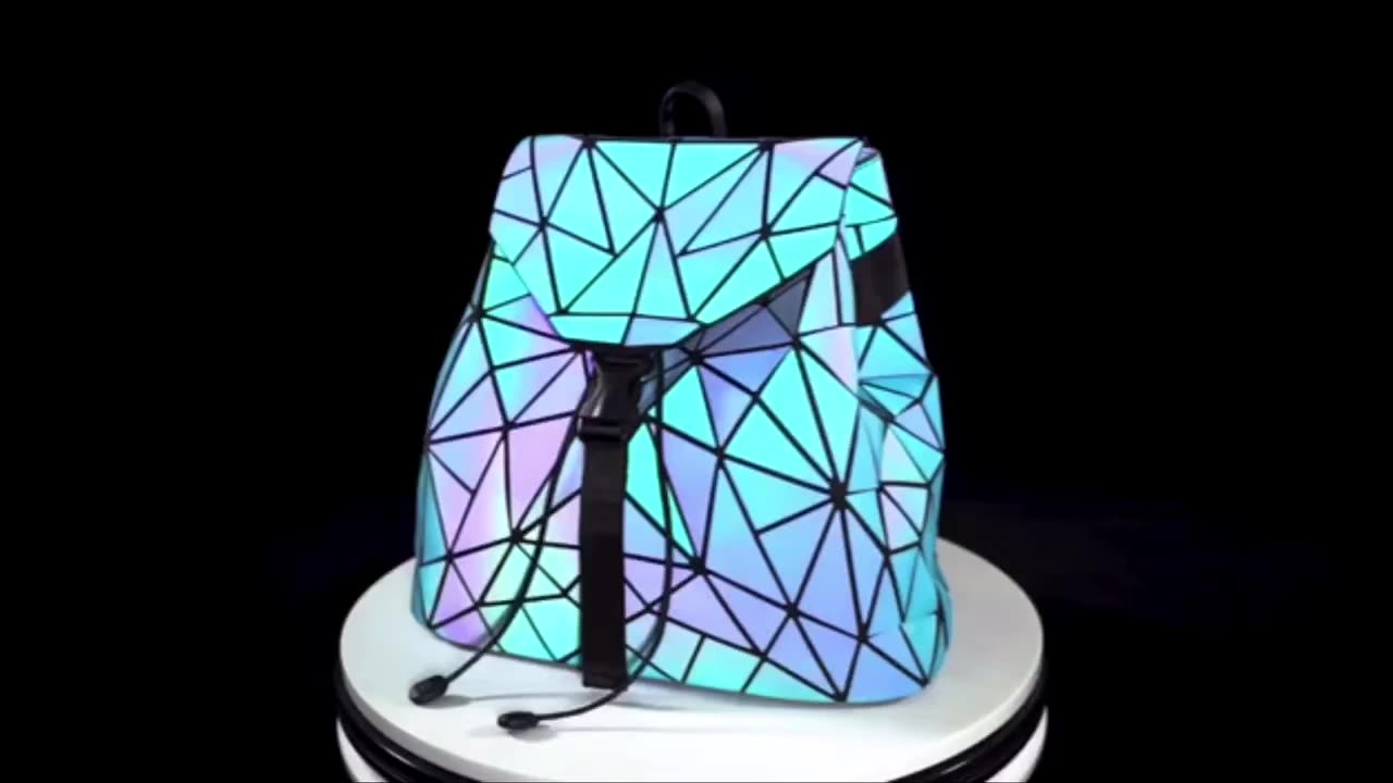 2022 Travel Bags for School Back Pack Fashion Women Hologram other backpacks promotion geometric luminous Reflective backpack1
