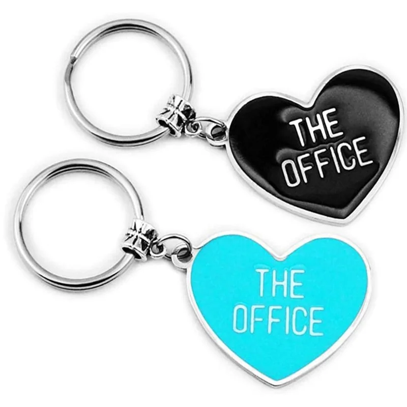 blue and black heart keychain blue and black heart keychain