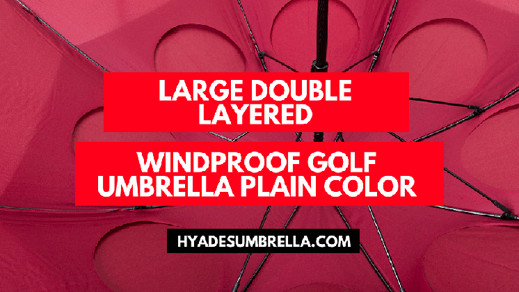 Large Double Layered Windproof Golf Umbrella