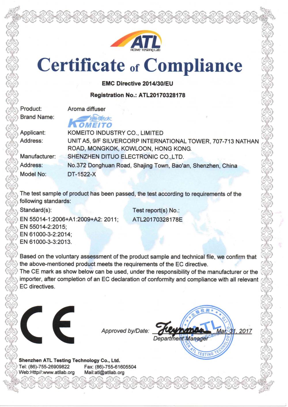 Certificate of Compliance