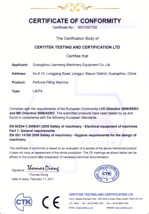 Perfume Filling Machine