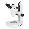 AmScope 8X-50X Track Stand Stereo Zoom Parfocal Trinocular Microscope with Dual LED Lights1