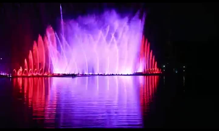 popular water music fountain show