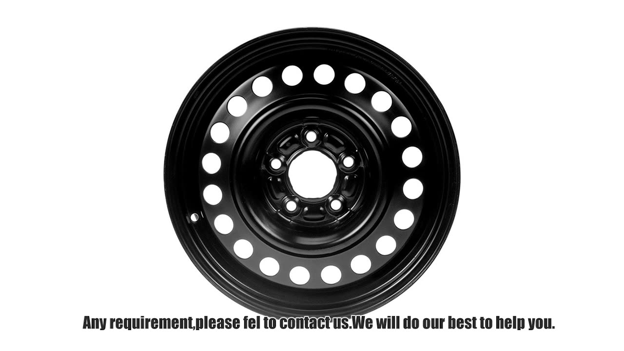 Wheel en acier de voiture en gros 16x7 Black Painting 5x114.3 Wheels en acier de voiture passager1