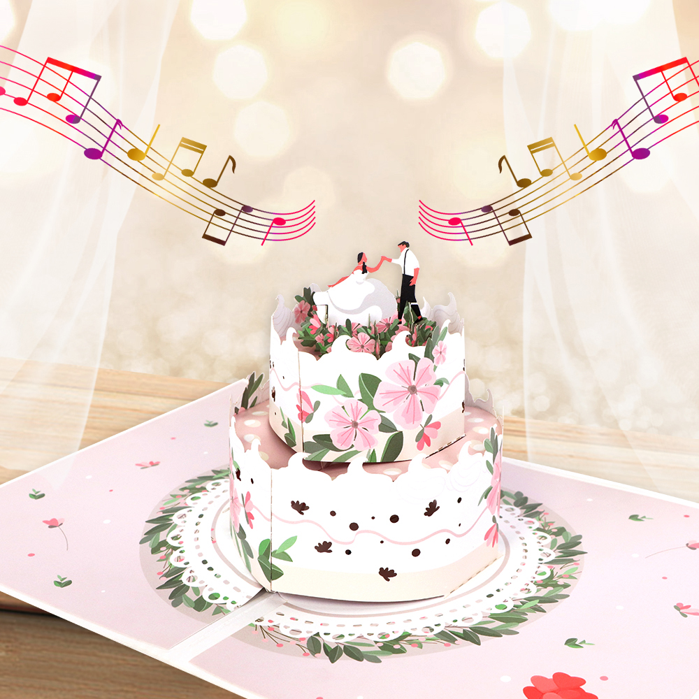 Biglietto interattivo per torta nuziale