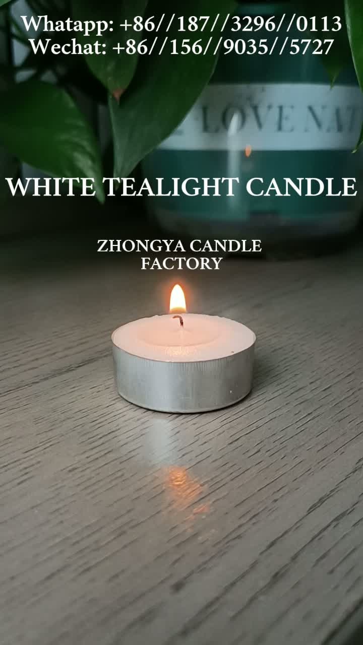 14g white pressed tealight candle