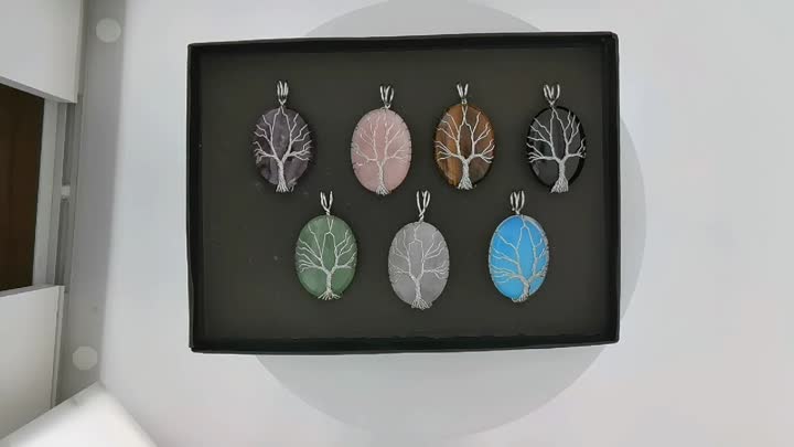 SP1375 Life tree gemstone pendant (3)