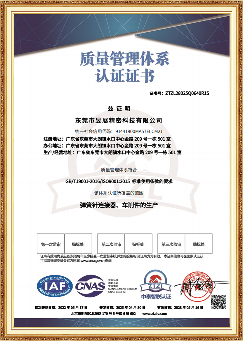 Quality Management System Certification