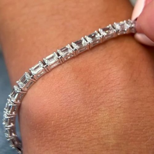 5 カラットのラボ グロウン ダイヤモンド テニス ブレスレット