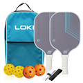 Loki new design usapa paddle pickleball smooth metallic blue surface carbon pickleball paddle1