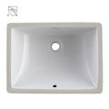 Rectangular Undermount Porcelain Bathroom Sink without Faucet #18131