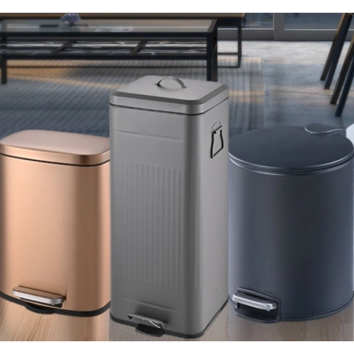 What are the advantages and types of stainless steel trash cans