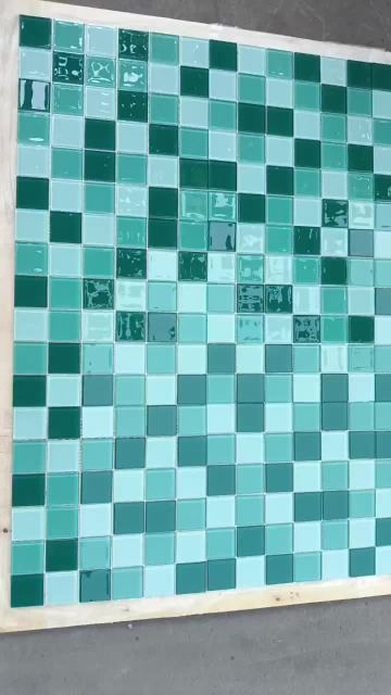 swimming pool mix green mosaic