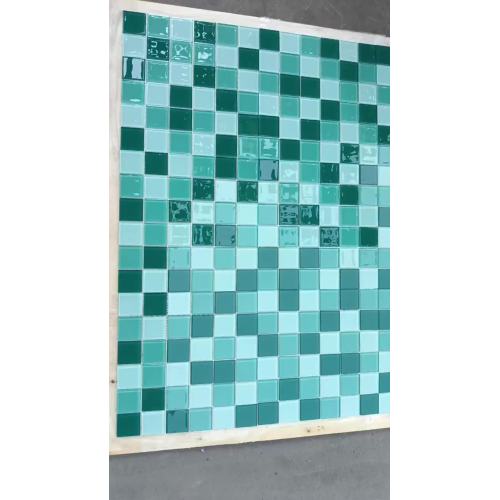 swimming pool mix green mosaic