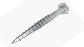 Galvanized Hexagonal Flange Spiral Ground Screw