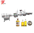 TOPCN Automatic Desktop Oil, Whisky, Liquor Bottle Liquid Soap Jar Filling, Capping and Labeling Machine Line for Round Bottles1