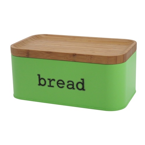 Fraîchement illimité: Grande boîte à pain rectangle avec couvercle en bambou ajoute de la couleur et de la saveur à votre pain