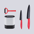 Ceramic Kitchen Knife Set - 4 Pieces Includes 6-Inch Chef Knife and 4.5-Inch Fruit Cutter with Peeler1