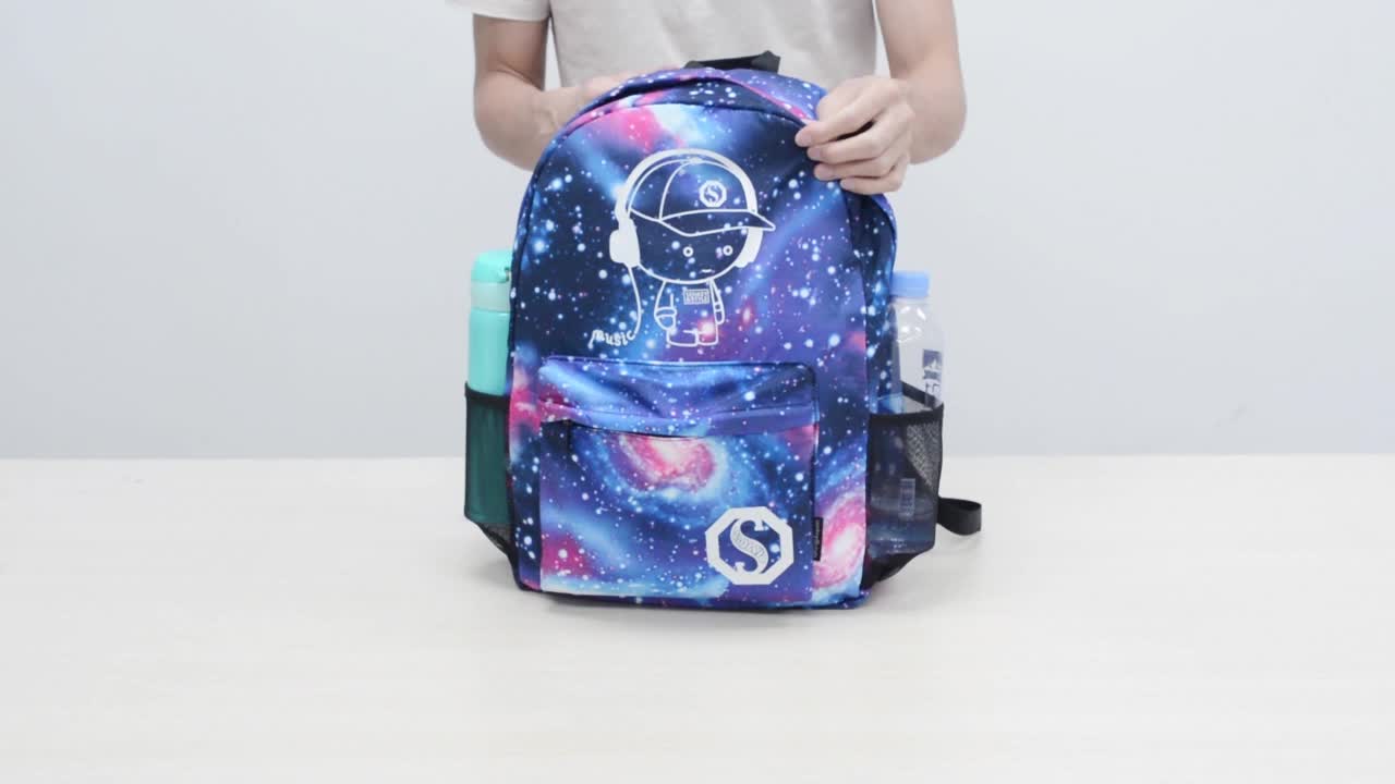 Luminous Bookbags Rucksack School Mochila Luminous Backpack1