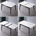 Extensible Dining Table Set with Marble Top for Kitchen or Rectangular Dining Room1