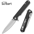 Black D2 AUS-8 Steel Blade G10 Handle Survival Outdoor Folding Knife1