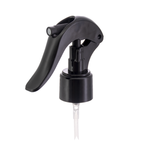 Mini pulverizador de gatilho liso preto 24/410 com clipe de travamento para navio