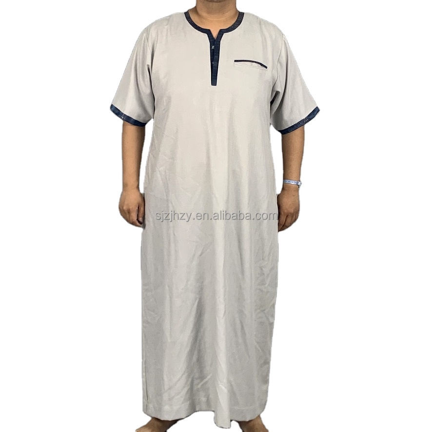Abiti islamici uomini indossano thobe thobe thawb in stile marocchino abito musulmano cotone all&#39;ingrosso ikaf thobe islamic jubba1