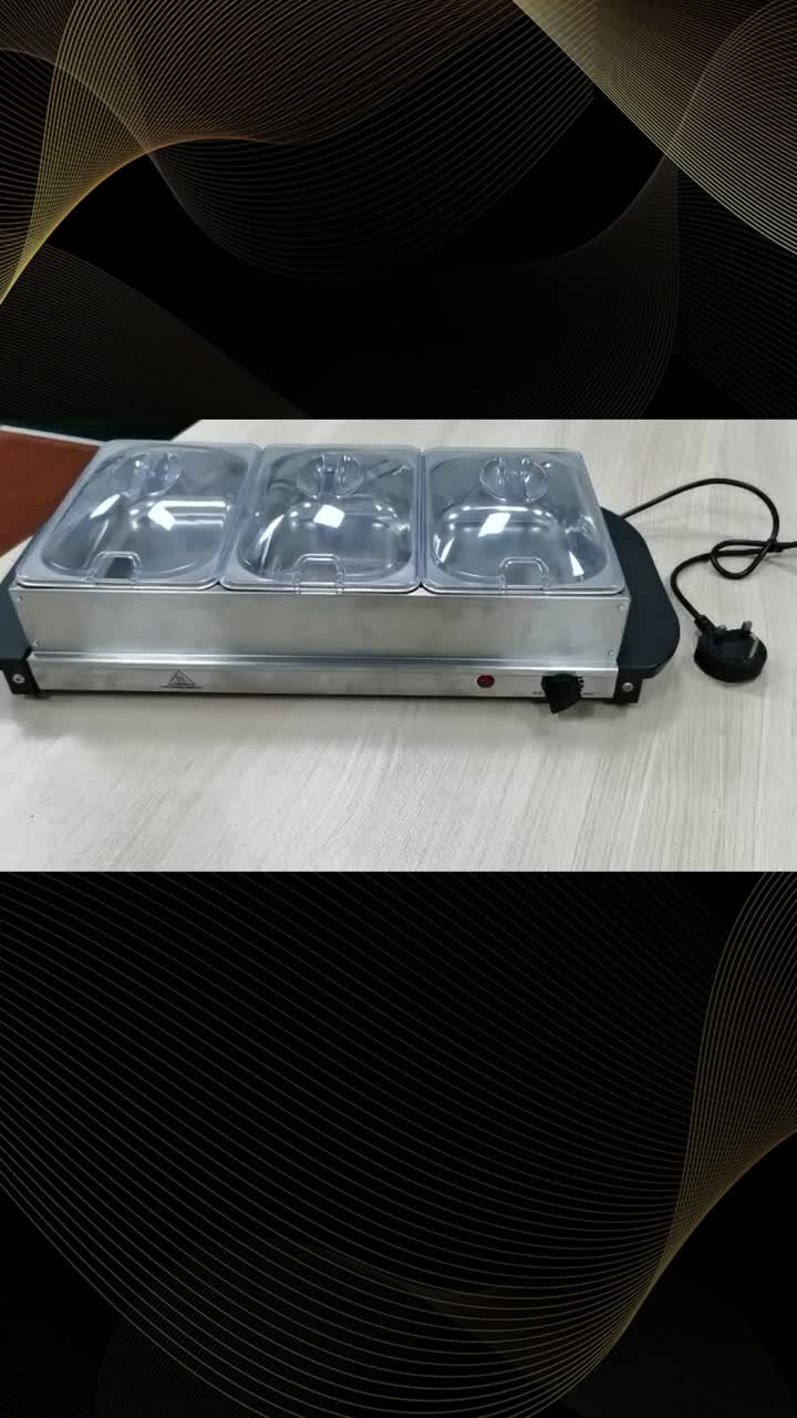 Food Warmer With 3 Removable Trays