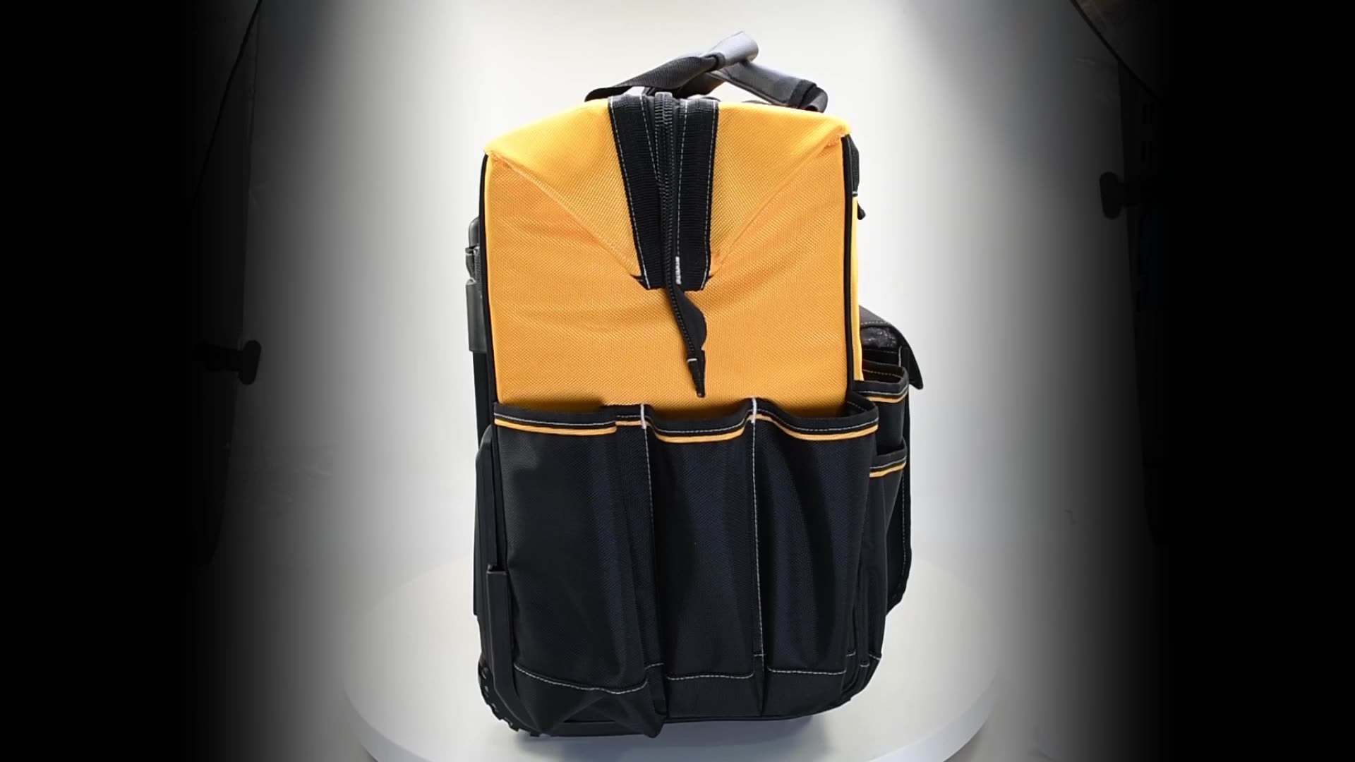Rolling Yellow Black Large Capacity Tool Bag