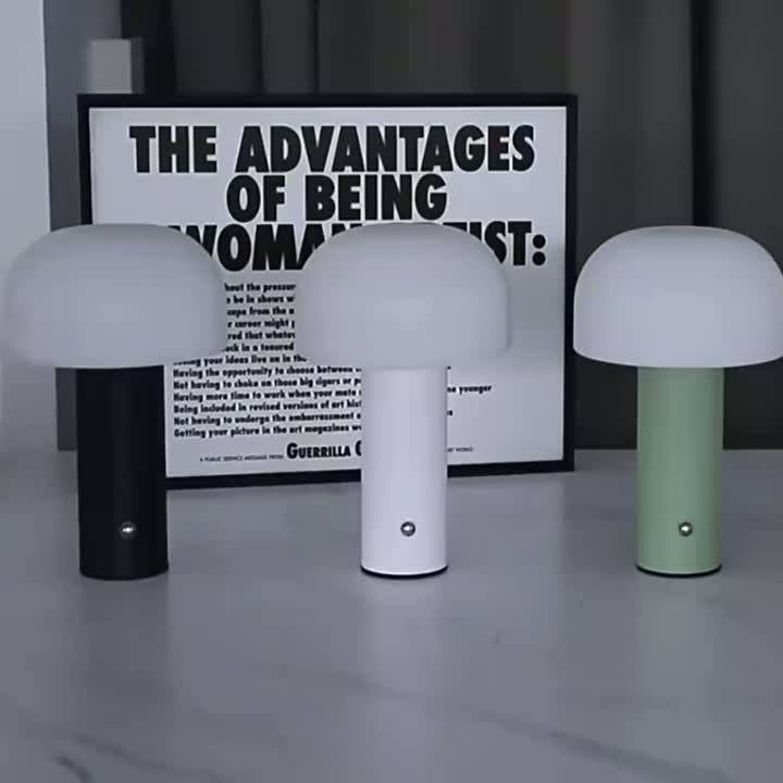 Перезаряжаемая декоративная настольная лампа с купольным абажуром