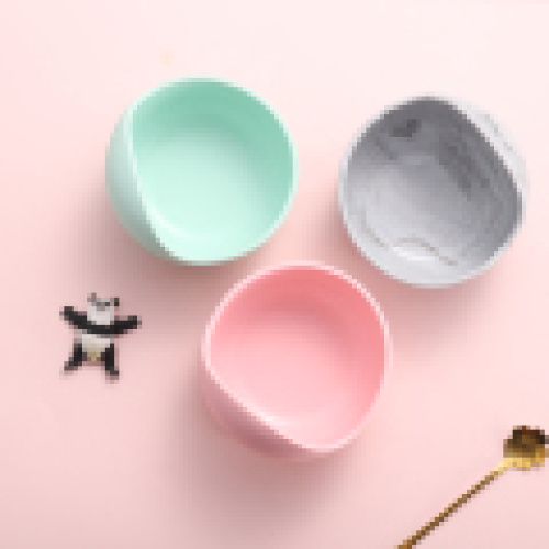 100% Gred Makanan dan BPA Suction Percuma Slip Tahan Bayi Kanak -kanak Lucu Makanan Silicone Bowl Untuk Makan1