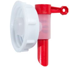 Aeroflow Breather Drum Dispensing Tap in Screw Lid DIN 61mm Plastic Spigot Faucet