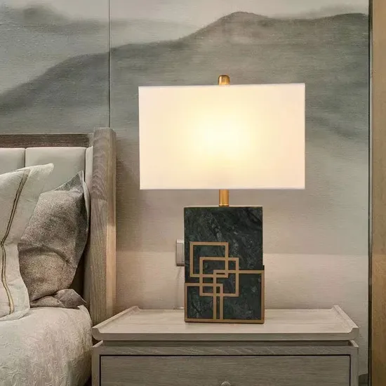 Luminária de mesa de mármore elegante para sala de estar e decoração do quarto1