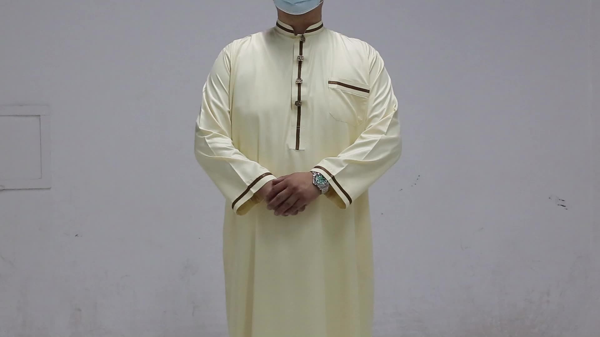 2021 THOBES - MENS Daffah - Daffah Thobe di alta qualità - Abbigliamento musulmano - abiti in stile Qatar - Abbigliamento islamico1