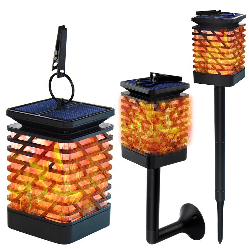 Factory Outdoor Hanging Flickering Dancing Flame Decoration Solar Light Waterproof Ip54 Led Garden Security Lighting1