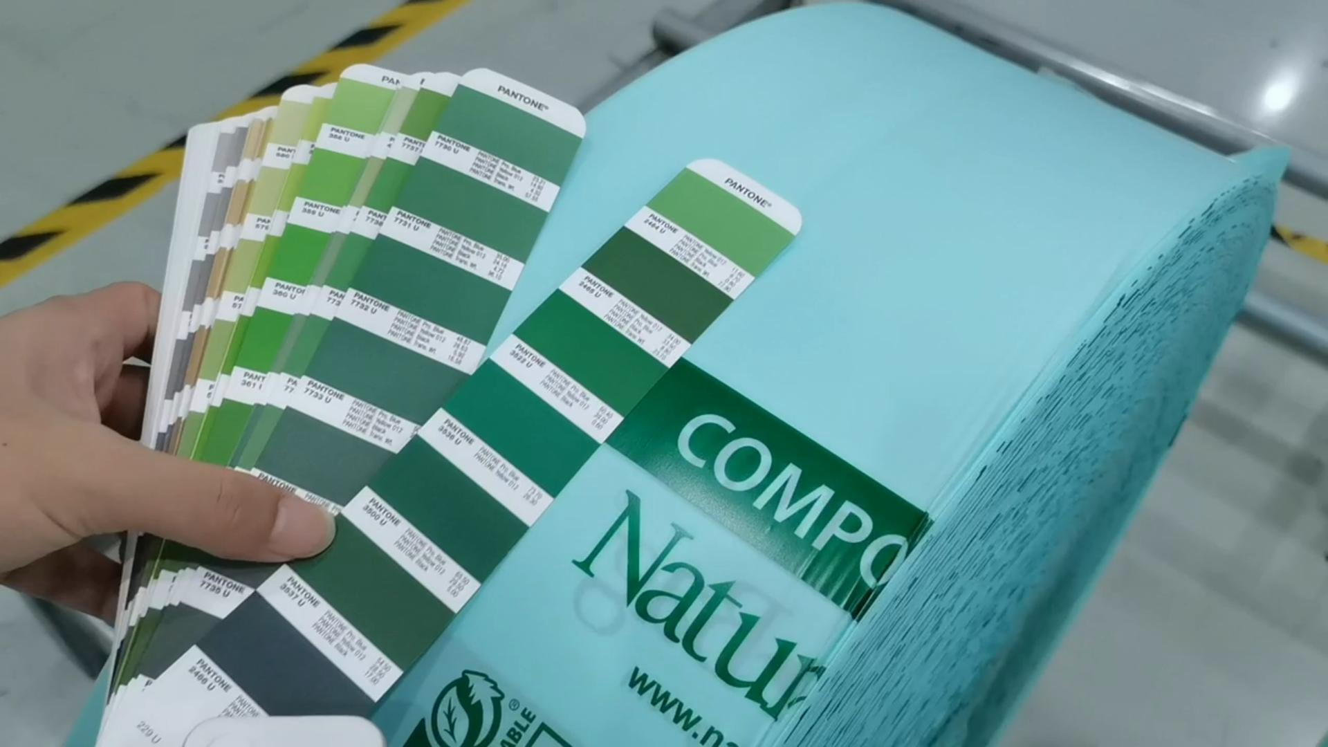 Bolsas de basura de copostibles: contrastes color impreso