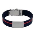 Custom Engraved Silicone Stripe Elite ID Wristband1