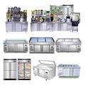 Commercial Milk Tea Shop Equipment: Full Set of Milk Tea Operation Table with Machine, Refrigerator, and Ice Maker1