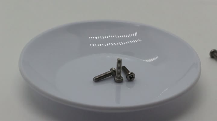 GB823 M2.5*10 SUS 304 whitewashed small diameter head pan head cross slot machine screw