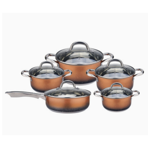 Elevate Your Culinary Experience with Beautiful 11pcs Stainless Steel Cookware Sets