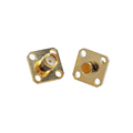 Copper Gold-Plated RF Terminal Blocks SMA-KFB3 with Square Flanges and SMA-Outer Screws1