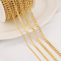 Customizable 18k Gold Plated Hip-Hop Brass Chains for Men - 50 Yards/Roll1