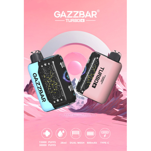เทคโนโลยีสีดำสองโหมด! Gazzbar Turbo Pulse-cigarette ที่ใช้แล้วทิ้งปลดล็อคประสบการณ์ที่ดีที่สุดสองครั้งในพัฟเดียว