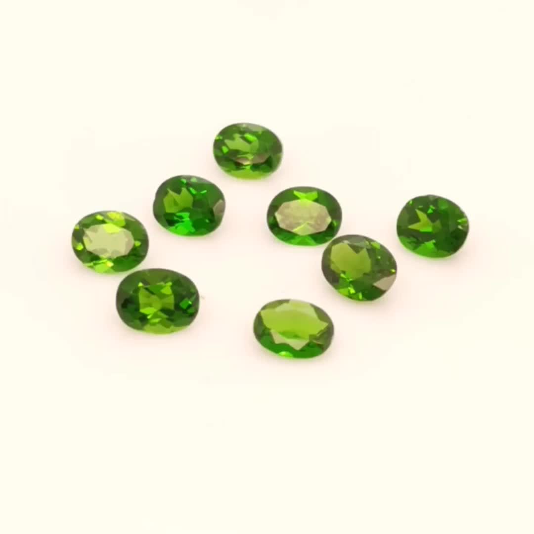 factory Large stock oval round pear natural chrome diopside loose gemstones1