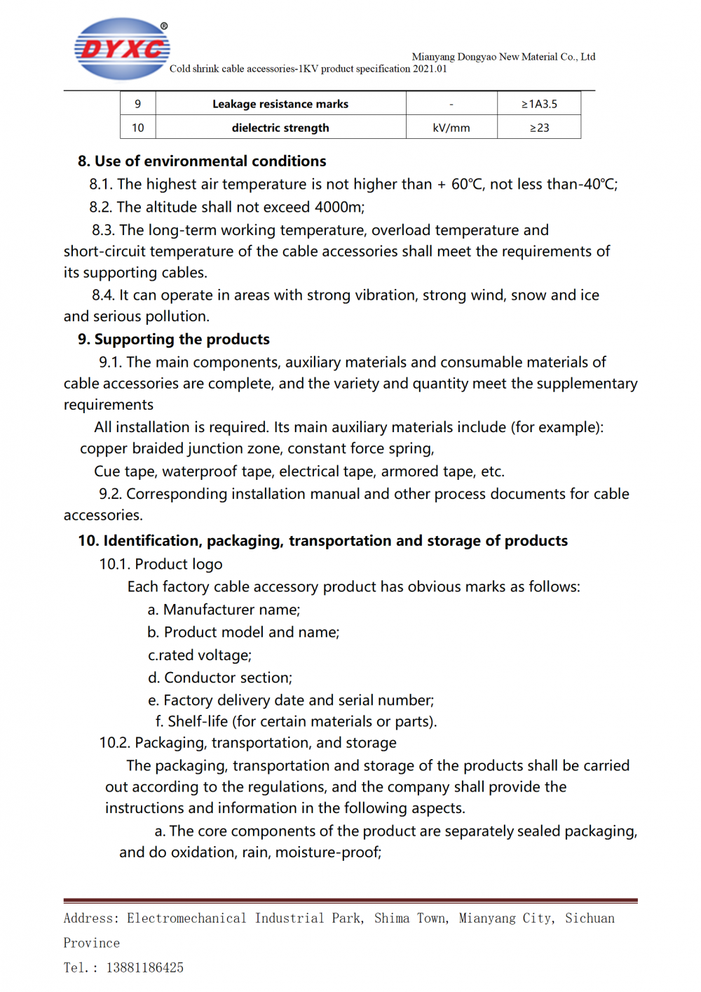 Cold Shrink Accessories