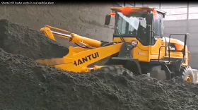 Shantui L55 loader works in coal washing plant