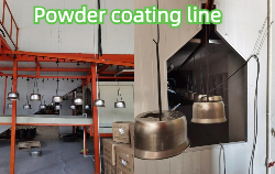 Automatic powder spraying line